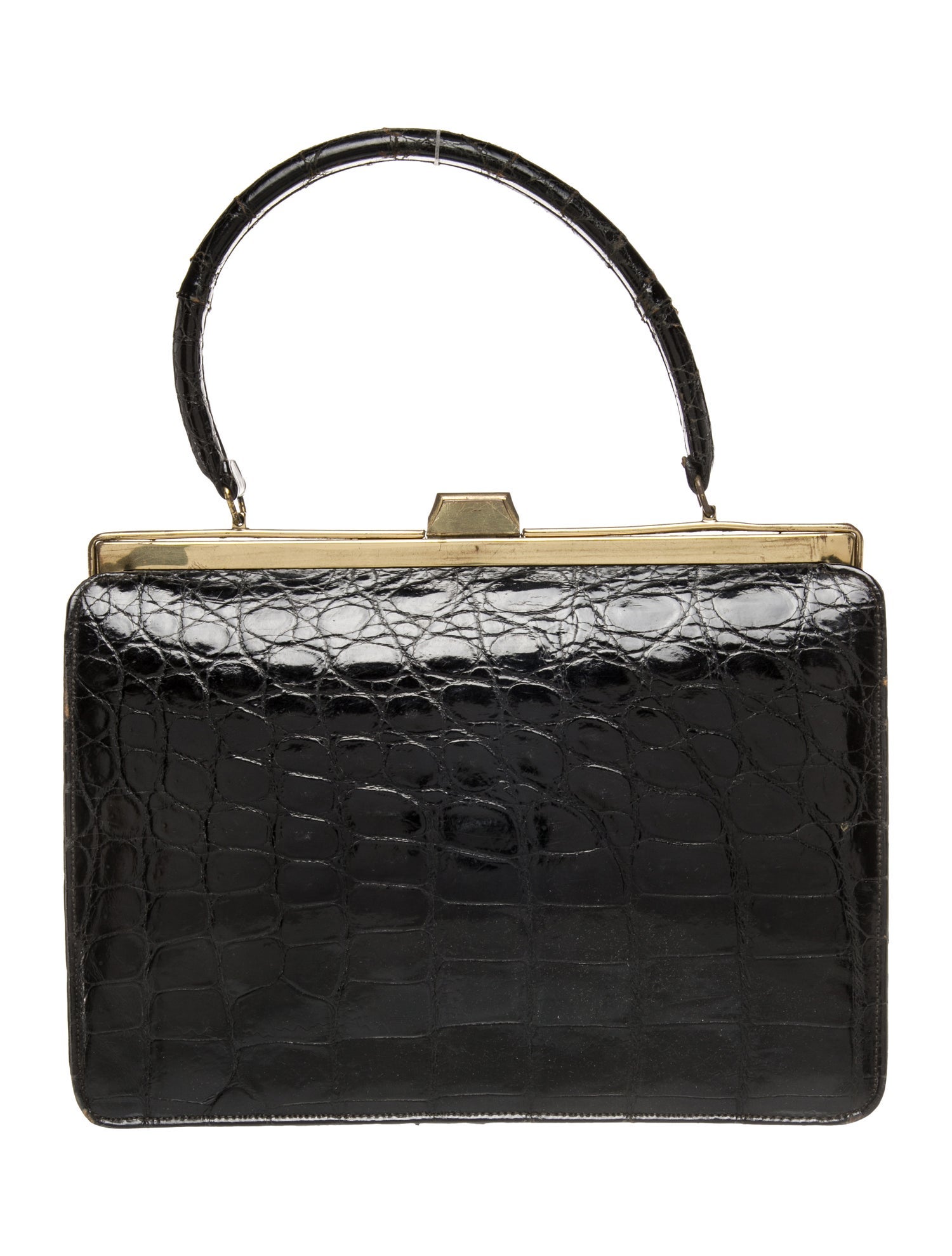 Bellestone Embossed Leather Top Handle Bag